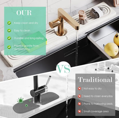 Stone Faucet Mat – Quick-Dry Sink Mat